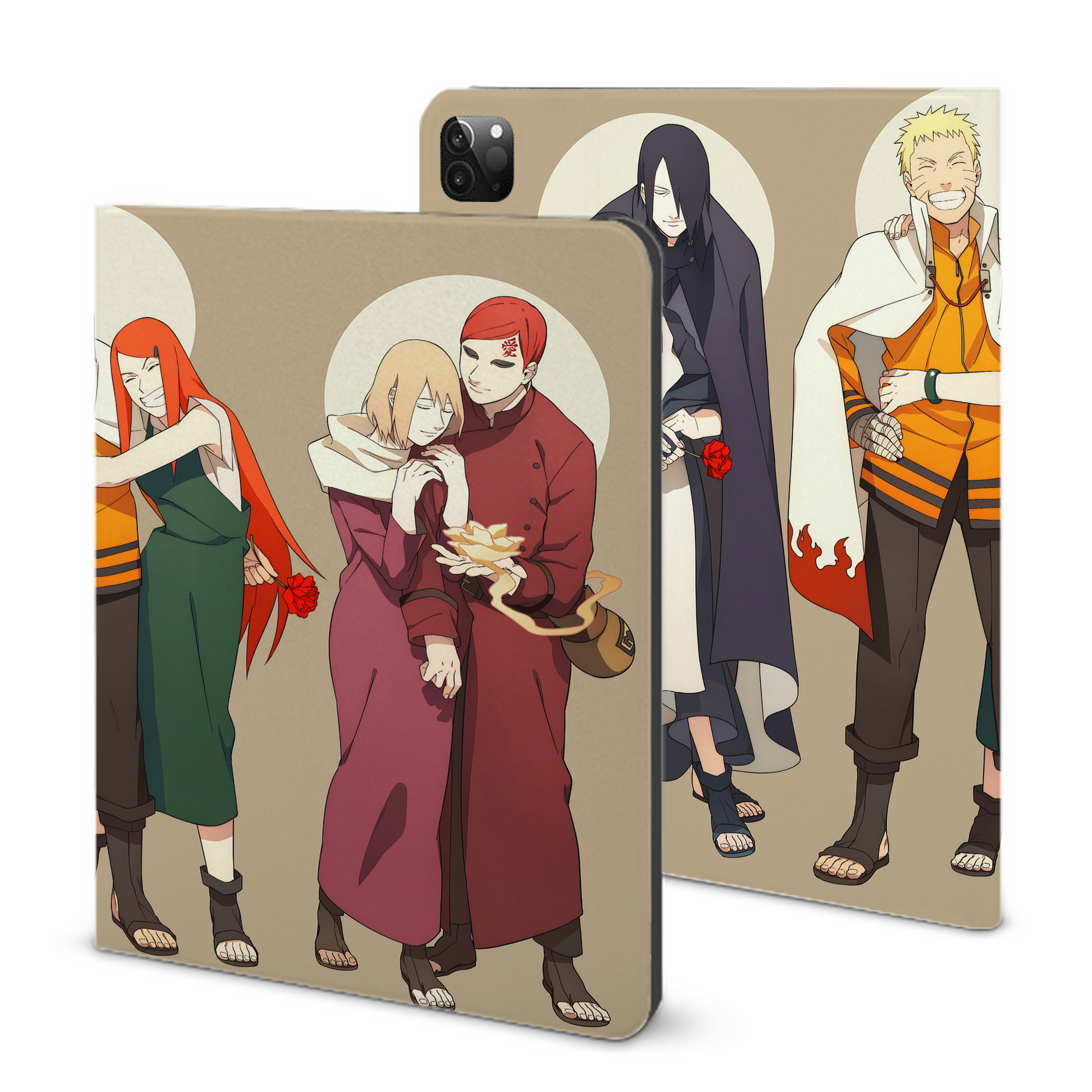 （画像用） NARUTO -ナルト- NARUTO -ナルト- 疾風伝 IPadケース ペンホルダー付き ブックスタイルデザイン